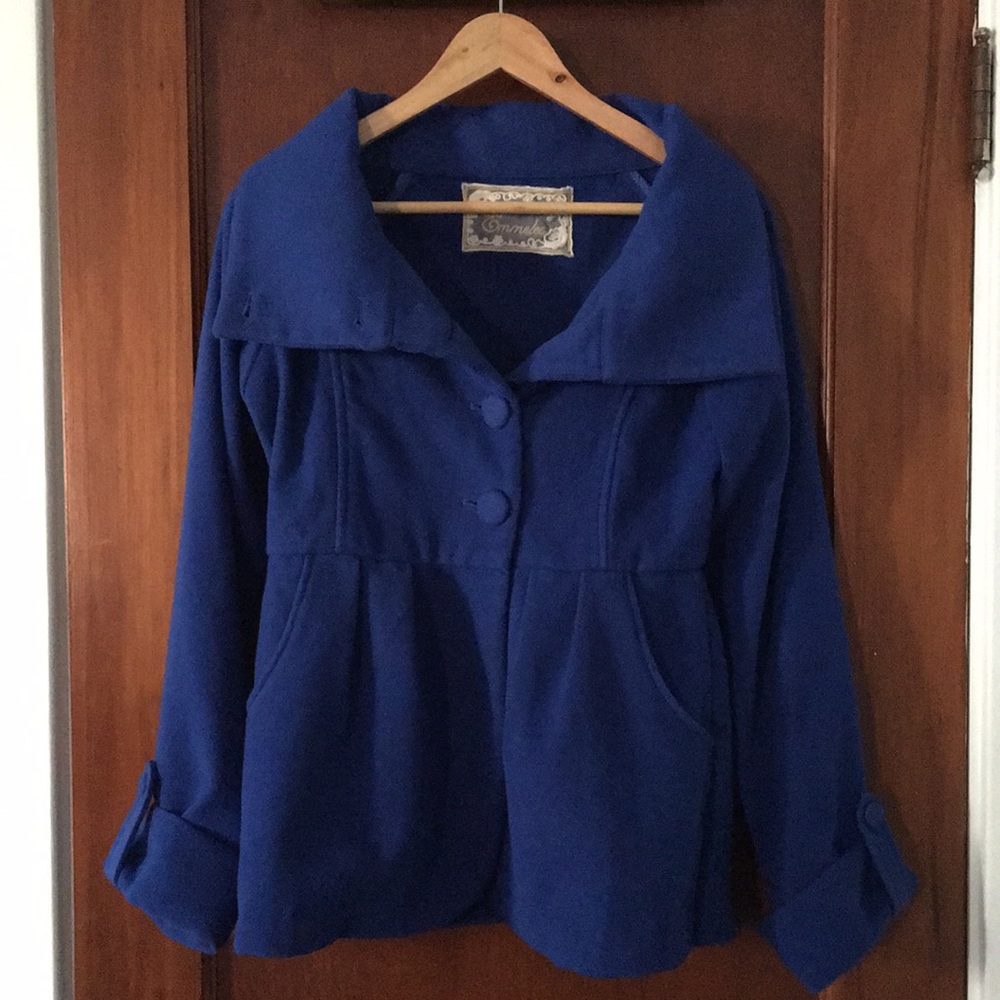 Cobalt Blue Anthropologie Coat